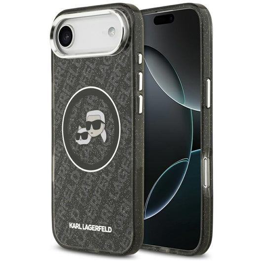 MagSafe cover til Apple iPhone 17 Air, Karl Lagerfeld, IML Glitter Karl & Choupette's Heads, Sort