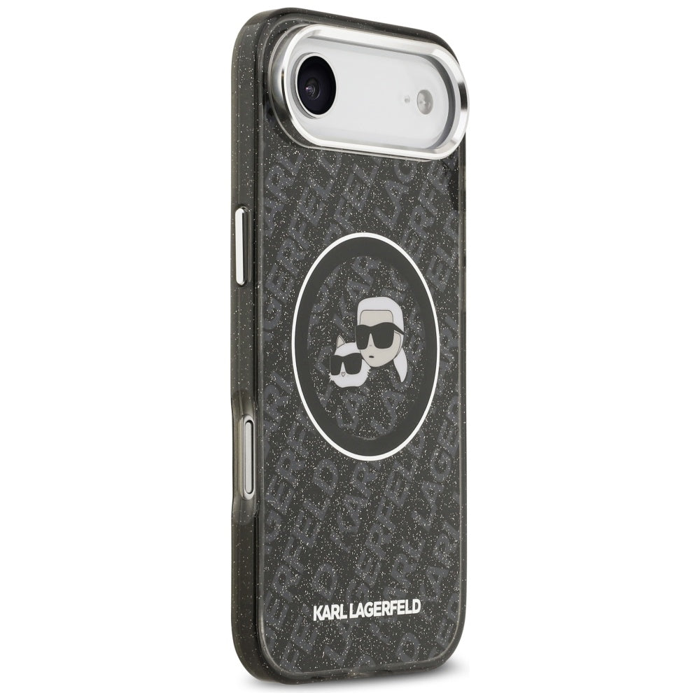MagSafe cover til Apple iPhone 17 Air, Karl Lagerfeld, IML Glitter Karl & Choupette's Heads, Sort