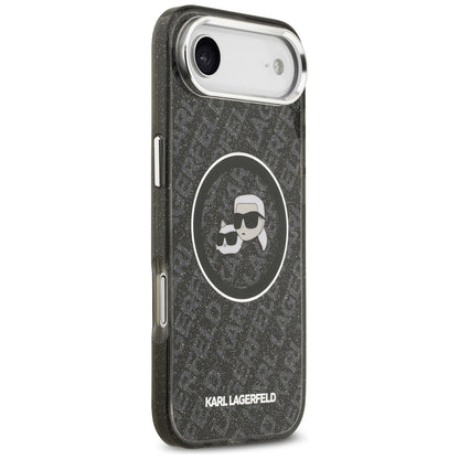 MagSafe cover til Apple iPhone 17 Air, Karl Lagerfeld, IML Glitter Karl & Choupette's Heads, Sort