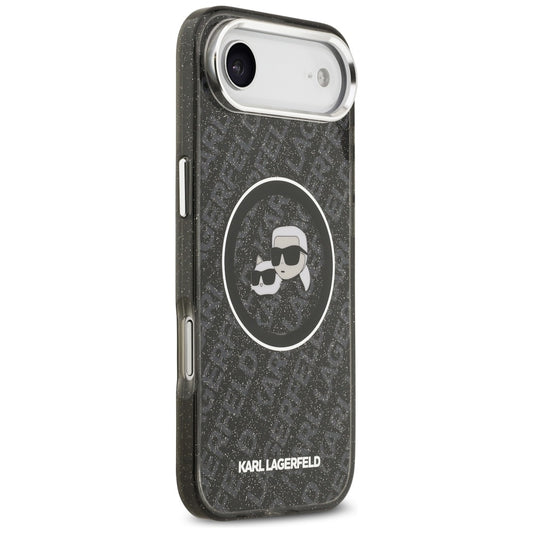MagSafe cover til Apple iPhone 17 Air, Karl Lagerfeld, IML Glitter Karl & Choupette's Heads, Sort