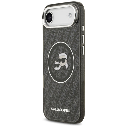MagSafe cover til Apple iPhone 17 Air, Karl Lagerfeld, IML Glitter Karl & Choupette's Heads, Sort
