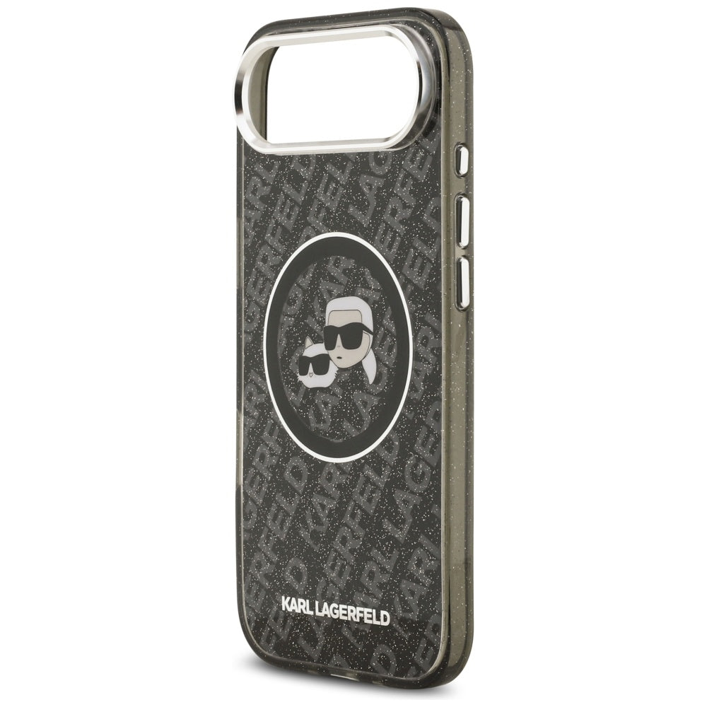 MagSafe cover til Apple iPhone 17 Air, Karl Lagerfeld, IML Glitter Karl & Choupette's Heads, Sort