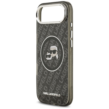 MagSafe cover til Apple iPhone 17 Air, Karl Lagerfeld, IML Glitter Karl & Choupette's Heads, Sort