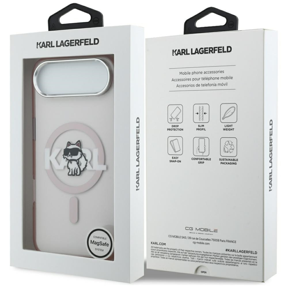MagSafe cover til Apple iPhone 17 Air, Karl Lagerfeld, IML Sketch Logo Choupette, Pink