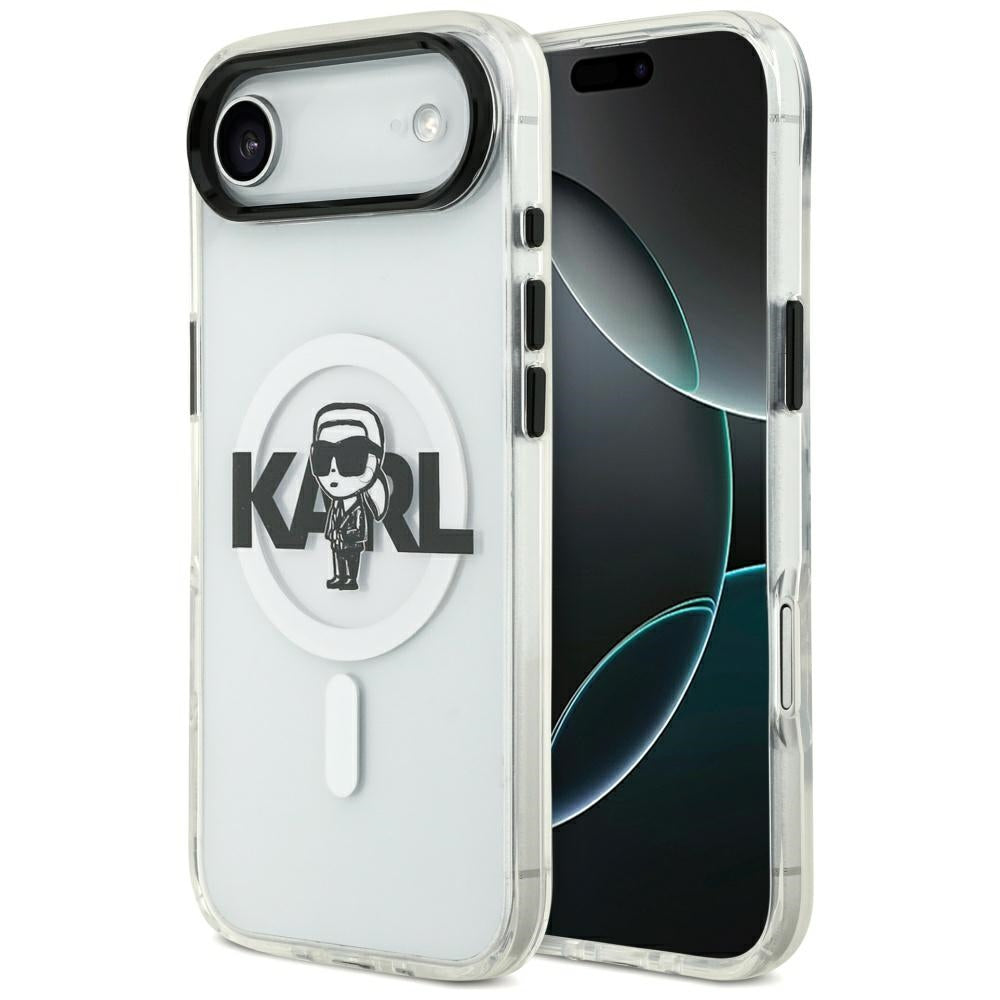 MagSafe cover til Apple iPhone 17 Air, Karl Lagerfeld, IML Sketch Logo Karl, Gennemsigtig