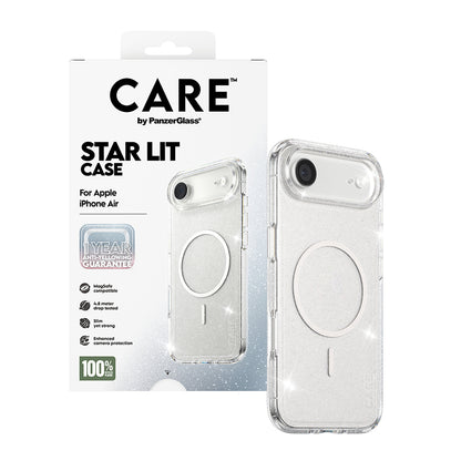 MagSafe cover til Apple iPhone 17 Air, PanzerGlass, Care Urban Explorer Star Lit, Transparent Hvid