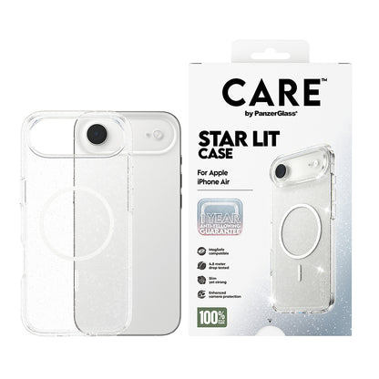 MagSafe cover til Apple iPhone 17 Air, PanzerGlass, Care Urban Explorer Star Lit, Transparent Hvid