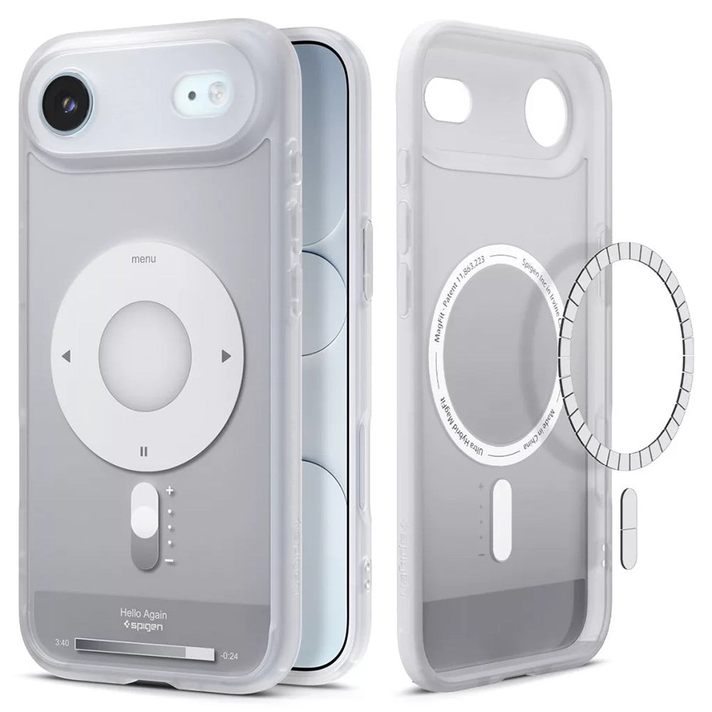 MagSafe cover til Apple iPhone 17 Air, Spigen, Ultra Hybrid Classic, Sølvfarvet