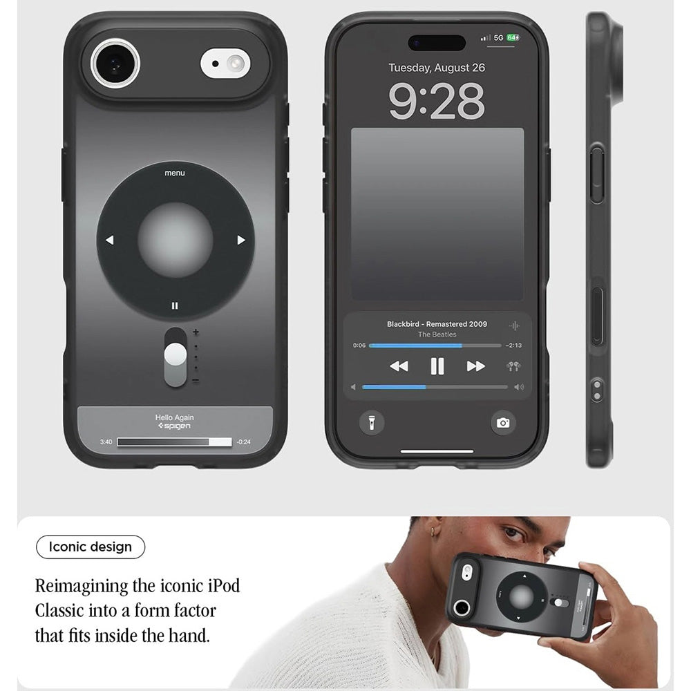 MagSafe cover til Apple iPhone 17 Air, Spigen, Ultra Hybrid Classic, Sort