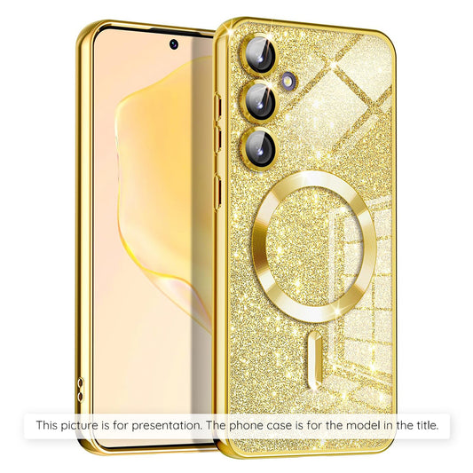 MagSafe cover til Apple iPhone 17 Air, Techsuit, Luxury Glitter, Gylden