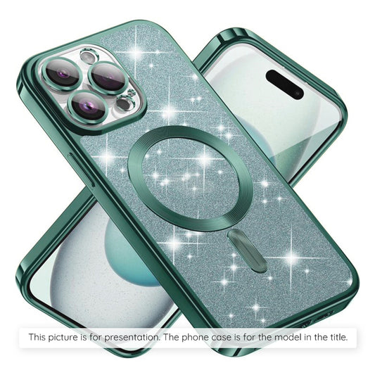 MagSafe cover til Apple iPhone 17 Air, Techsuit, Luxury Glitter, Lys Grøn