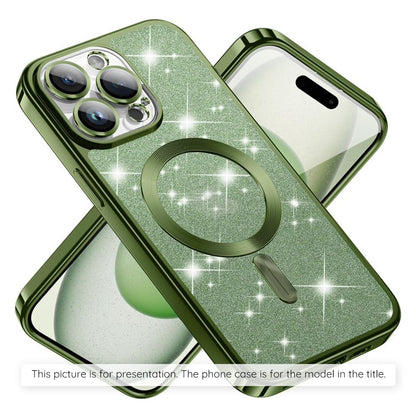 MagSafe cover til Apple iPhone 17 Air, Techsuit, Luxury Glitter, Mørkegrøn