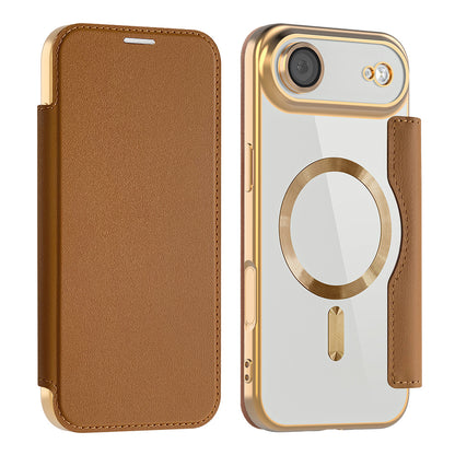 MagSafe cover til Apple iPhone 17 Air, Techsuit, SmartMag Book, Brun