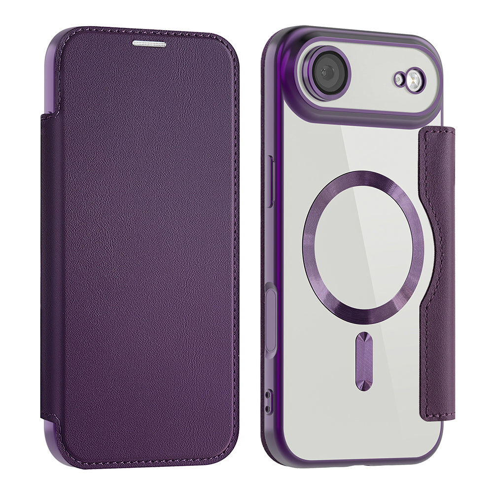 MagSafe Cover til Apple iPhone 17 Air, Techsuit, SmartMag Book, Lilla