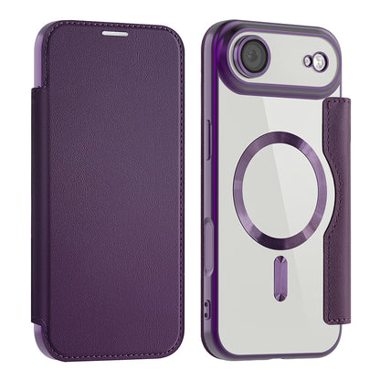 MagSafe Cover til Apple iPhone 17 Air, Techsuit, SmartMag Book, Lilla