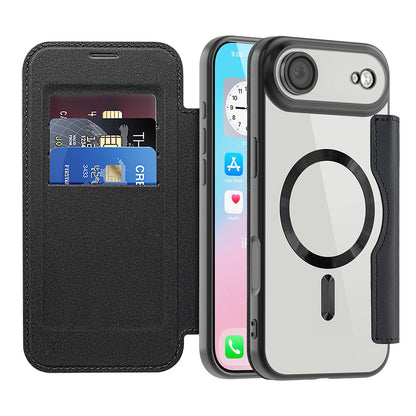 MagSafe cover til Apple iPhone 17 Air, Techsuit, SmartMag Book, Sort