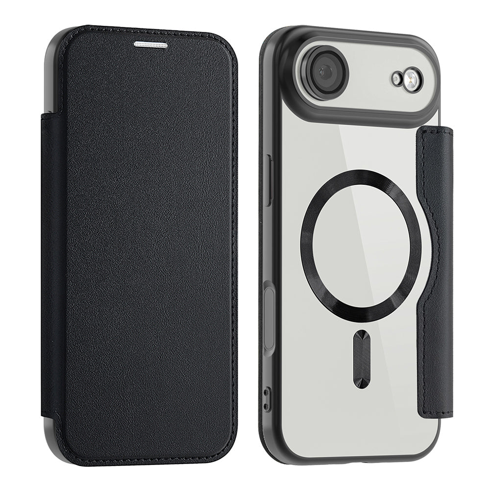 MagSafe cover til Apple iPhone 17 Air, Techsuit, SmartMag Book, Sort