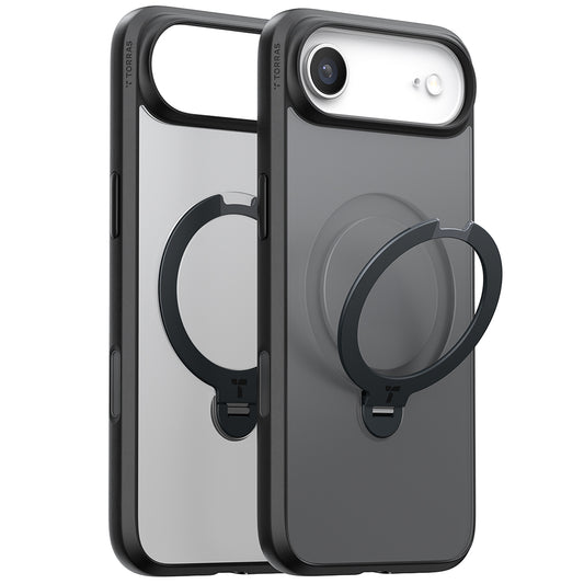 MagSafe cover til Apple iPhone 17 Air, Torras, Ostand Spin, Sort