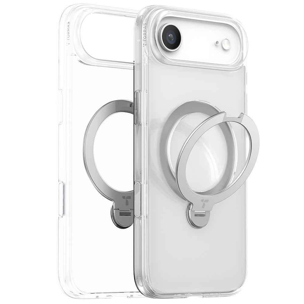 MagSafe cover til Apple iPhone 17 Air, Torras, Ostand Spin, Gennemsigtig