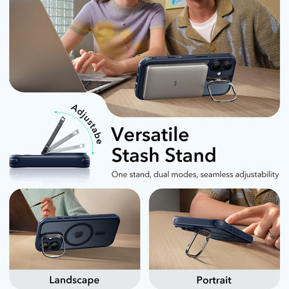 MagSafe cover til Apple iPhone 17, ESR, Classic Hybrid Kickstand, Satinblå
