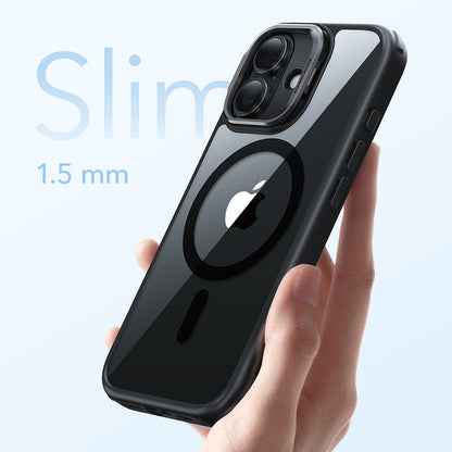 MagSafe cover til Apple iPhone 17, ESR, Classic Hybrid Kickstand, Sort Transparent