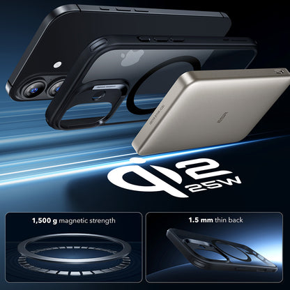 MagSafe cover til Apple iPhone 17, ESR, Classic Hybrid, Sort Transparent