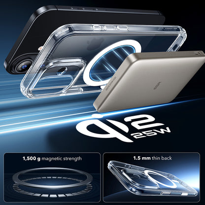 MagSafe cover til Apple iPhone 17, ESR, Classic Hybrid, Transparent