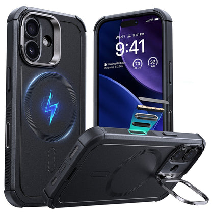 MagSafe cover til Apple iPhone 17, ESR, Cyber Armor Kickstand, Sort