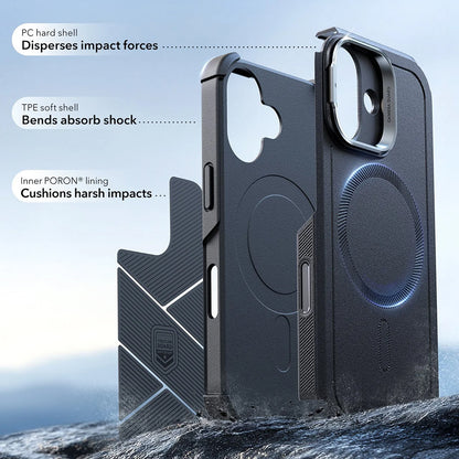 MagSafe cover til Apple iPhone 17, ESR, Cyber Armor Kickstand, Sort