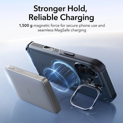 MagSafe cover til Apple iPhone 17, ESR, Cyber Armor Kickstand, Sort