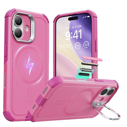 MagSafe cover til Apple iPhone 17, ESR, Cyber Armor Kickstand, Pink