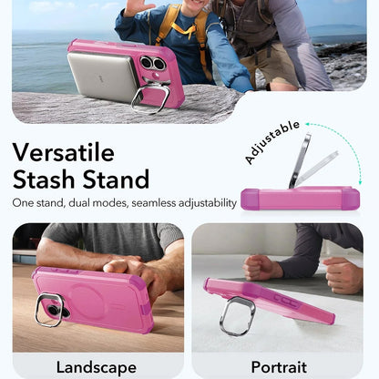 MagSafe cover til Apple iPhone 17, ESR, Cyber Armor Kickstand, Pink