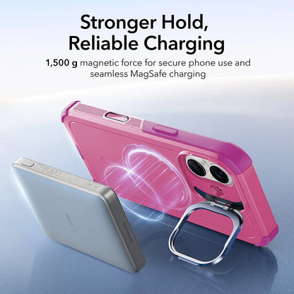 MagSafe cover til Apple iPhone 17, ESR, Cyber Armor Kickstand, Pink