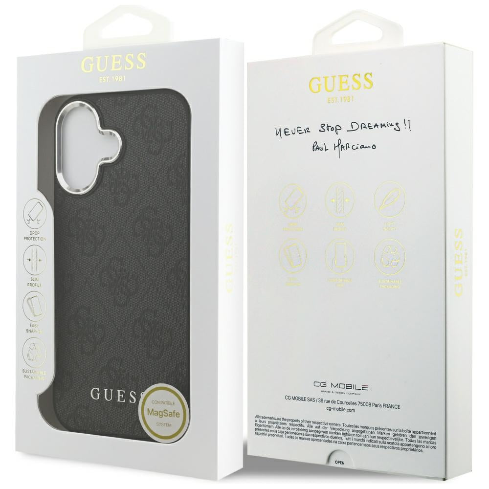 MagSafe cover til Apple iPhone 17, Guess, 4G Classic Logo, Sort