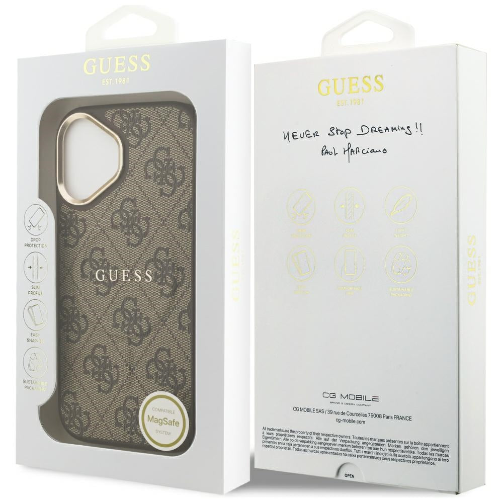 MagSafe cover til Apple iPhone 17, Guess, 4G Classic, Brun