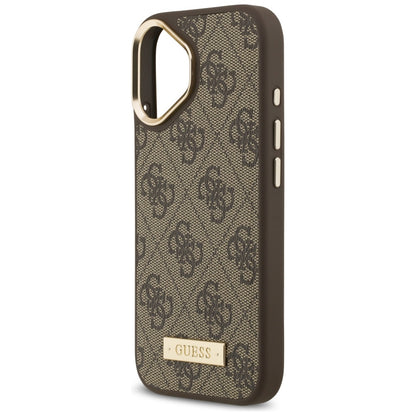 MagSafe cover til Apple iPhone 17, Guess, 4G Logo Plate, Brun