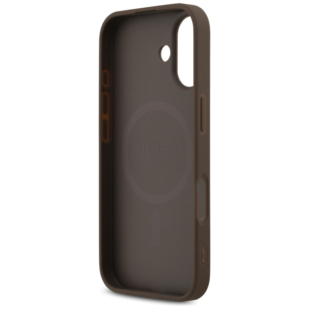 MagSafe cover til Apple iPhone 17, Guess, 4G Printed Stripes, Brun