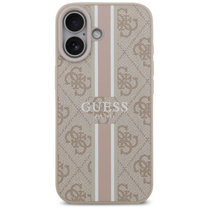 MagSafe cover til Apple iPhone 17, Guess, 4G Printed Stripes, Pink