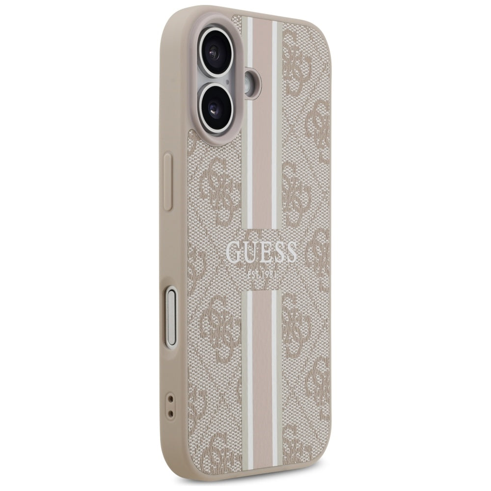 MagSafe cover til Apple iPhone 17, Guess, 4G Printed Stripes, Pink