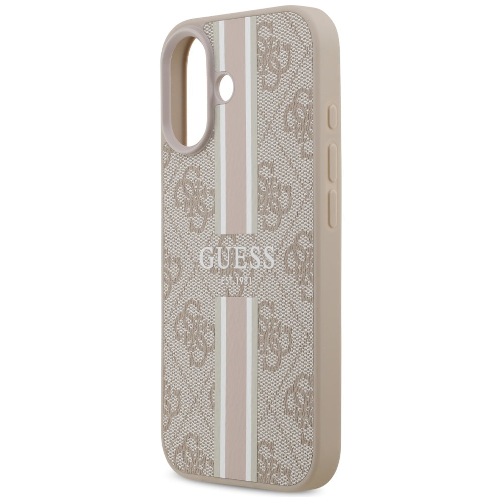 MagSafe cover til Apple iPhone 17, Guess, 4G Printed Stripes, Pink