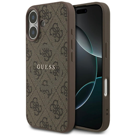 MagSafe cover til Apple iPhone 17, Guess, 4G Ring Classic Logo, Brun