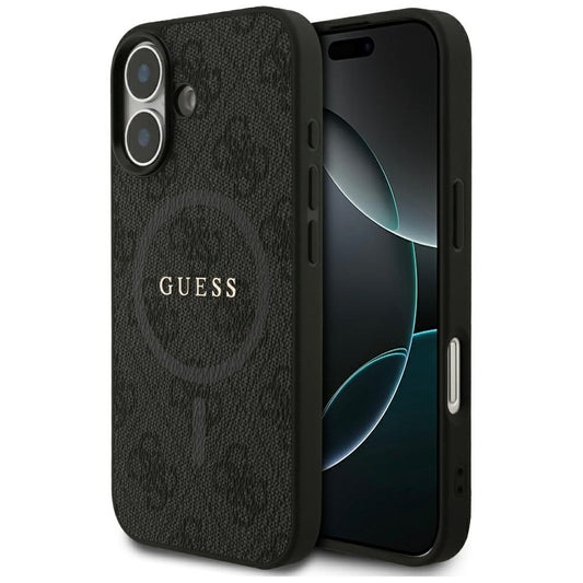 MagSafe cover til Apple iPhone 17, Guess, 4G Ring Classic Logo, Sort