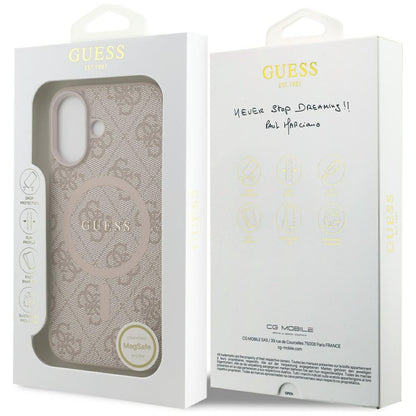 MagSafe cover til Apple iPhone 17, Guess, 4G Ring Classic Logo, Pink