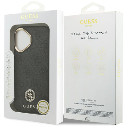MagSafe cover til Apple iPhone 17, Guess, 4G Strass Logo, Sort