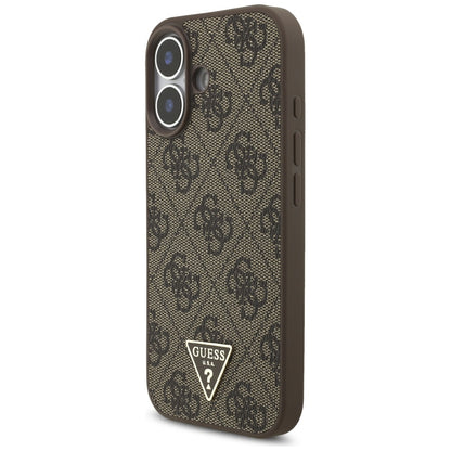MagSafe cover til Apple iPhone 17, Guess, 4G Triangle Logo Cord Strap, Brun