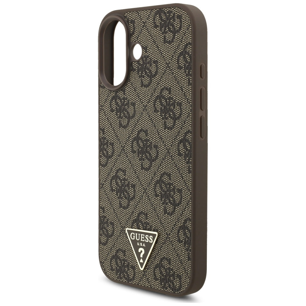 MagSafe cover til Apple iPhone 17, Guess, 4G Triangle Logo Cord Strap, Brun