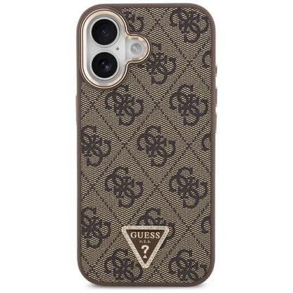 MagSafe cover til Apple iPhone 17, Guess, 4G Triangle Logo, Gylden Brun