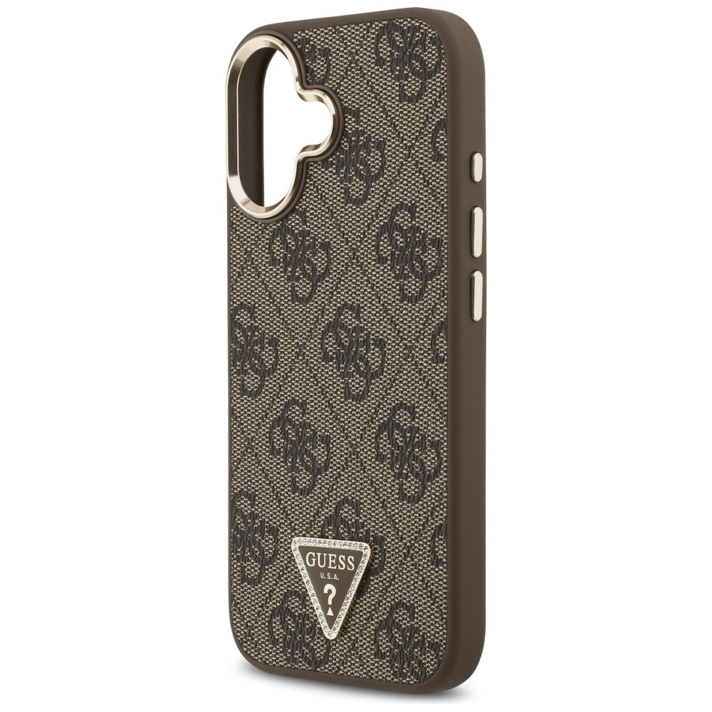 MagSafe cover til Apple iPhone 17, Guess, 4G Triangle Logo, Gylden Brun