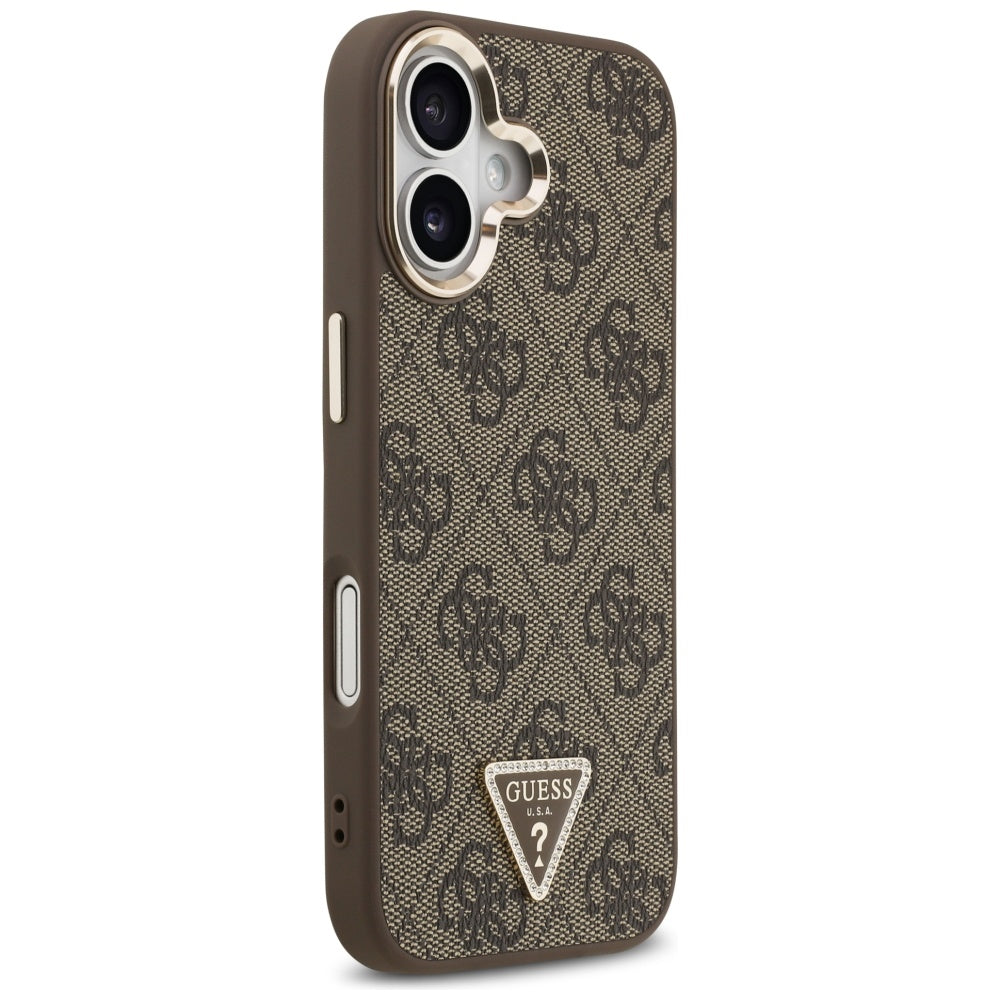 MagSafe cover til Apple iPhone 17, Guess, 4G Triangle Logo, Gylden Brun