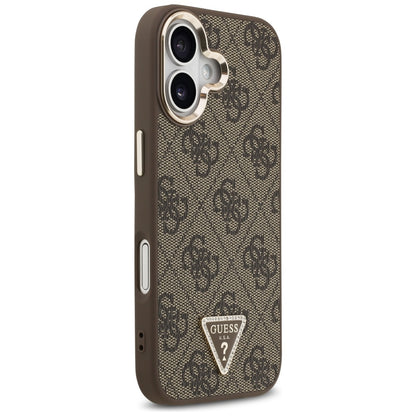 MagSafe cover til Apple iPhone 17, Guess, 4G Triangle Logo, Gylden Brun
